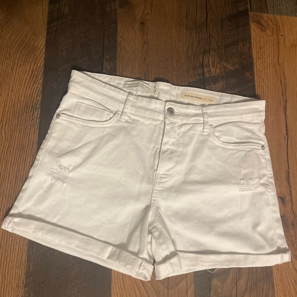 Anthropologie   Women's White Denim Shorts. Size 30   Great shape